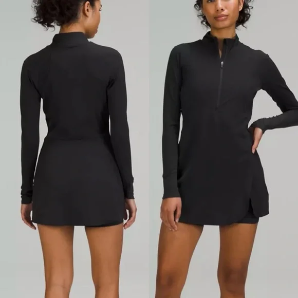 chinese dress ladies RibTech* Courtside Long Sleeve Dress | Separate Undershort main image 1